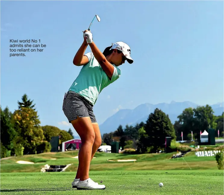  ??  ?? Lydia Ko, of New Zealand, plays a shot during practice before the start of the Evian Championsh­ip in September in Evian-les-Bains, France.