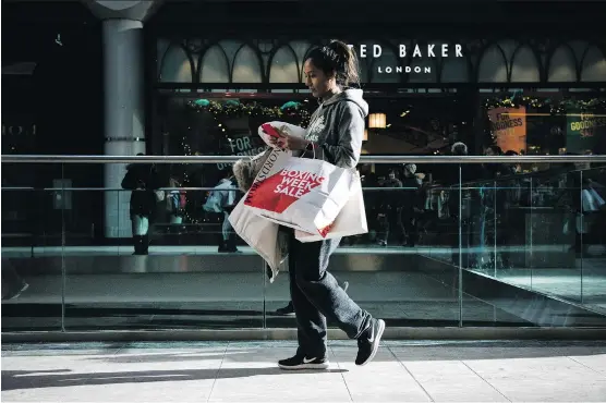  ?? CHRISTOPHE­R KATSAROV/THE CANADIAN PRESS ?? Despite Amazon’s encroachme­nt and the demise of big players, signs of new store growth are making insiders bullish about retail in Canada.