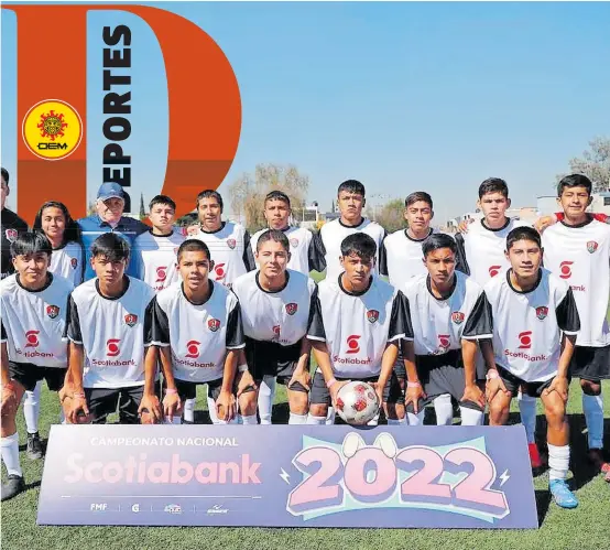  ?? /CORTESÍA: FEDERACIÓN MEXICANA DE FUTBOL ?? Tlaxcala se instaló en los cuartos de final del campeonato nacional sub17 de futbol