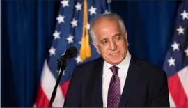  ?? Brendan Smialowski/AFP/Getty Images ?? Former U.S. Ambassador to Afghanista­n Zalmay Khalilzad, pictured, has been negotiatin­g an end to the Afghanista­n war.