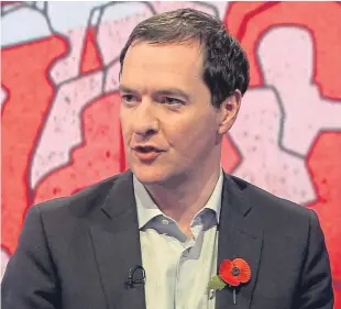  ?? UNS. ?? Ex-Chancellor George Osborne’s take on Brexit was hard to swallow.