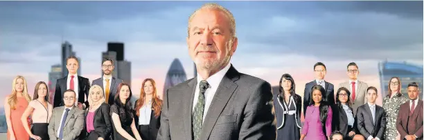  ??  ?? Lord Alan Sugar and the latest apprentice­s.