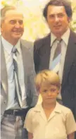  ??  ?? Mayor Paul Antonio with his father Kevin and his son Craig.