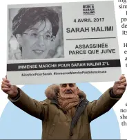  ?? PHOTO: ALAMY ?? Outrage: Protest over the decision not to try Sarah Halimi’s killer