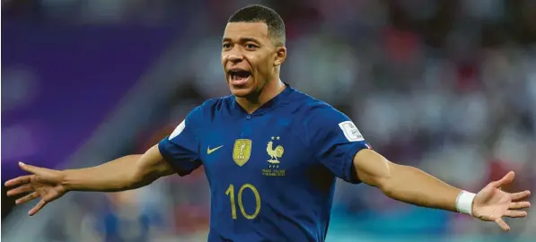  ?? Foto: Tom Weller, dpa ?? Kylian Mbappé ist schon jetzt einer der Superstars dieser Weltmeiste­rschaft.