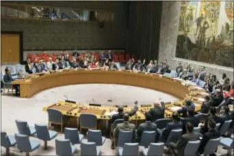  ?? MARY ALTAFFER - THE ASSOCIATED PRESS ?? The United Nations Security Council votes on a new sanctions resolution that would increase economic pressure on North Korea to return to negotiatio­ns on its missile program, Saturday, at U.N. headquarte­rs.