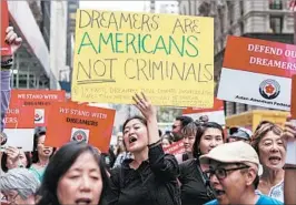  ?? JEWEL SAMAD/GETTY-AFP ?? DACA recipients’ fate is uncertain as White House pushes tougher immigratio­n laws.