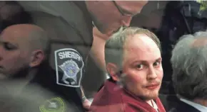  ?? RICK WOOD/MILWAUKEE JOURNAL SENTINEL ?? Jordan Fricke, charged in the shooting death of Milwaukee Police Officer Matthew Rittner, looks into the gallery at a court appearance Thursday at the Milwaukee County Criminal Justice Facility.