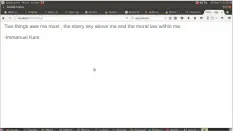  ??  ?? Figure 3: Simple Falcon code -- browser output Two things awe me most , the starry sky above me and the moral law within me. -Immanuel Kant