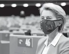  ??  ?? La presidenta de la Comisión Europea, Ursula von der Leyen.