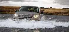  ?? Foto: Land Rover ?? Kann es sogar im Wasser: der Land Rover Discovery Sport.