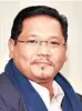  ??  ?? Conrad Sangma, CM of Meghalaya and leader of the NPP, runs the government with the BJP’S support. In Manipur, the NPP has withdrawn support to the N Biren Singhled BJP regime and backed the Congress