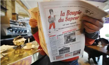  ?? AFP; Getty Images ?? Above, a satirical newspaper in France is only released once every four years on February 29; right, a famous leap day tradition in the West is for women to propose to men