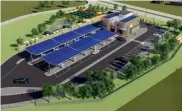  ??  ?? Solar-powered site in Braintree will charge up to 24 cars