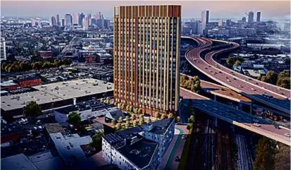  ?? STANTEC RENDERING ?? The BPDA will vote Thursday on the developmen­t of the Charlestow­n area, including a proposed 25-story building at One Mystic Ave. by developer Fulcrum Global Investors LLC.