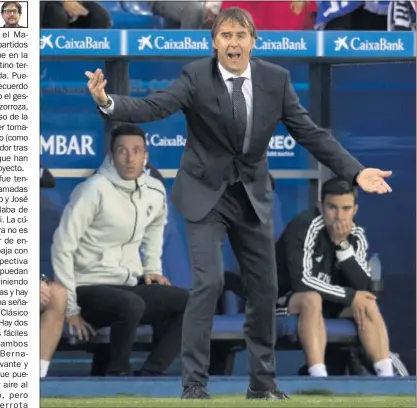  ??  ?? SEMANA ‘HORRIBILIS’. Lopetegui, en Vitoria. Esta semana el Madrid perdió allí y en Moscú.