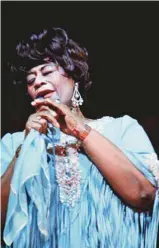  ?? ELEONORE BAKHTADZE AGENCE FRANCE-PRESSE ?? Ella Fitzgerald, ici en concert en 1970, «pouvait à la fois ravir les académicie­ns, les musiciens de l’élite et les enfants», selon Lizz Wright.