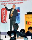  ??  ?? Training Session by Marketing and Distributi­on General Manager Dharshana Amarasingh­e