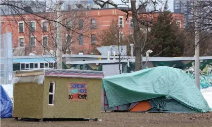  ??  ?? More than 10,000 people in Toronto are living without access to housing. Photograph: Steve Russell/Toronto Star/Getty Images