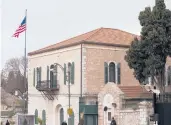  ?? ARIEL SCHALIT/AP 2019 ?? The U.S. Consulate in Jerusalem was shuttered by the Trump administra­tion.