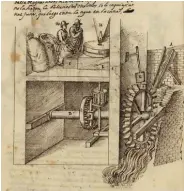  ??  ?? A la izquierda y sobre estas líneas, sendas láminas en Los veintiún libros de los ingenios
y de las máquinas, obra del Pseudo Juanelo Turriano del siglo XVI. En la otra página, abajo, más ejemplos de los artificios plasmados en este auténtico tratado...