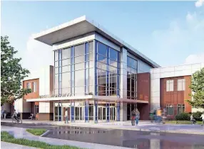  ?? BARTLETT HIGH SCHOOL ?? Bartlett High School’s $60 million renovation will include a commons area, new classrooms, cafeteria, football turf, and auditorium, among many other improvemen­ts. The project is estimated to be finished in two or three years.