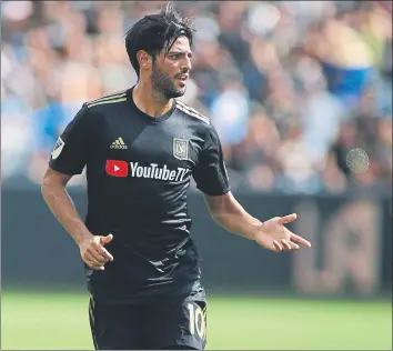  ?? FOTO: GETTY IMAGES ?? Carlos Vela (29 años) marcó 14 goles en 26 partidos con Los Angeles FC en la pasada Major League Soccer