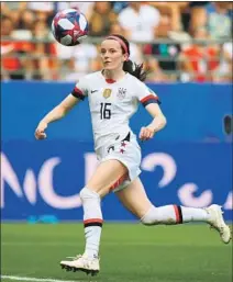  ?? Franck Fife AFP/Getty Images ?? MIDFIELDER Rose Lavelle suffered a hamstring injury in the semifinal against England but says she’ll be good to go Sunday.