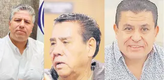  ?? ARCHIVO / EL HERALDO DE CHIHUAHUA ?? Gabriel Díaz
Negrete, Martín Chaparro Payán y Alejandro Domínguez Domínguez