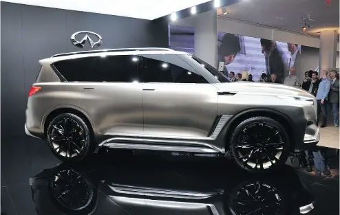  ?? DEREK McNAUGHTON / DRIVING. CA ?? The Infiniti QX80 Monograph full-size SUV concept is billed as a “private jet” for the road.