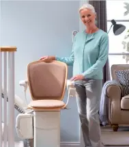  ??  ?? Stylish: Today’s stairlifts blend with the decor