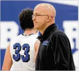  ?? MARC PENDLETON / STAFF ?? Mike Holweger is leaving after compiling a 56-39 record
over four seasons as boys basketball coach at Springboro. The school said his exit was for “personal reasons.”