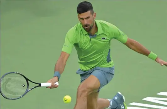  ?? ?? ► A pesar de su eliminació­n en Indian Wells, Novak Djokovic sigue siendo el mejor tenista del mundo según el ranking ATP.