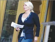  ?? LOUIS LANZANO / AP FILE (2013) ?? Kristin Davis, dubbed by New York tabloids in the early 2000s as the “Manhattan Madam” leaves federal court in New York in this 2013 photo. Davis is set to testify today before a federal grand jury