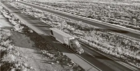  ?? TuSimple ?? This 18-wheeler uses self-driving software developed by TuSimple. The company has plans to send its vehicles into Austin, San Antonio and Houston from its hub in FortWorth.