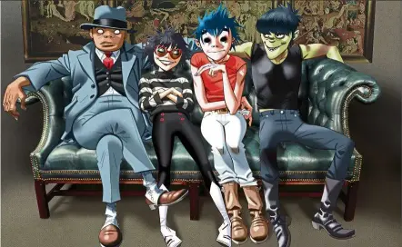  ??  ?? Gorillaz’s latest album includes some of its funkiest riffs and also some of the weakest tunes in the band’s catalogue. — Warner Music