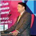  ??  ?? Human Resources General Manager Suresh Muttiah presenting the case study on ‘Trust Fuels Performanc­e: The Journey’ at the GPTW Conference