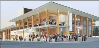  ?? Herald file photo ?? Above is an artist’s rendering of the proposed South Okanagan Performing Arts Centre.