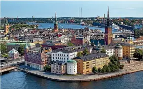  ??  ?? Panorama of Stockholm city from city hall, Sweden, where New Zealand is reopening an embassy.