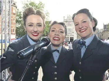  ?? ?? Singers from The D-day Darlings performing on Armed Forces Day last year
Picture: David Lowndes