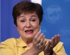  ?? AFP ?? Kristalina Georgieva, managing director of the IMF