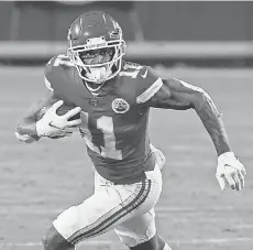  ?? JAY BIGGERSTAF­F/ USA TODAY SPORTS ?? Chiefs wide receiver Demarcus Robinson is one of two players on the reserve/ COVID- 19 list.