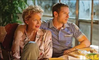  ?? PHOTO COURTESY OF SONY PICTURES CLASSICS ?? Actress Gloria Grahame (Annette Bening) hosts her Liverpool lover Peter Turner (Jamie Bell) at her oceanside trailer home in “Film Stars Don’t Die in Liverpool,” based on Turner’s memoir.