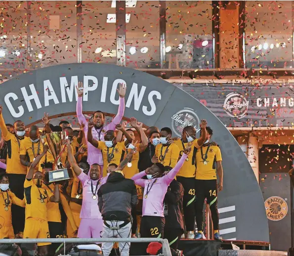  ??  ?? It may be a pre-season piece of silverware, but Kaizer Chiefs were happy to get one over old rival Orlando Pirates and lift the Carling Black Label Cup on August 1. Now to see if they can claim a major trophy this season.