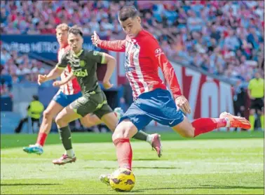  ?? ?? Morata, el sábado pasado contra el Girona en el Metropolit­ano.
