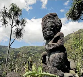  ??  ?? The Tiki at Hiva Oa island, Marquesas islands, are said to be growing in height.