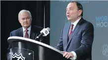  ?? THE ASSOCIATED PRESS ?? Gary Bettman says he’ll send NHL players to the 2018 Olympics if the players’ associatio­n extends its contract.