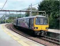  ??  ?? 'Pacer' No. 144007 passes through Earlestown on its way from Keighley to Gobowen on May 22. ROBERT STURGESS