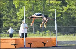  ?? SUBMITTED PHOTO ?? La Plata High School junior Alex Strong won the high jump on Saturday and finished second in the 300 hurdles and third in the 100 hurdles at the Class 2A South Region championsh­ips at Westlake High School.