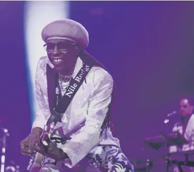  ??  ?? Nile Rodgers &amp; Chic may just have released their first album in 26 years but here they stuck to the classics